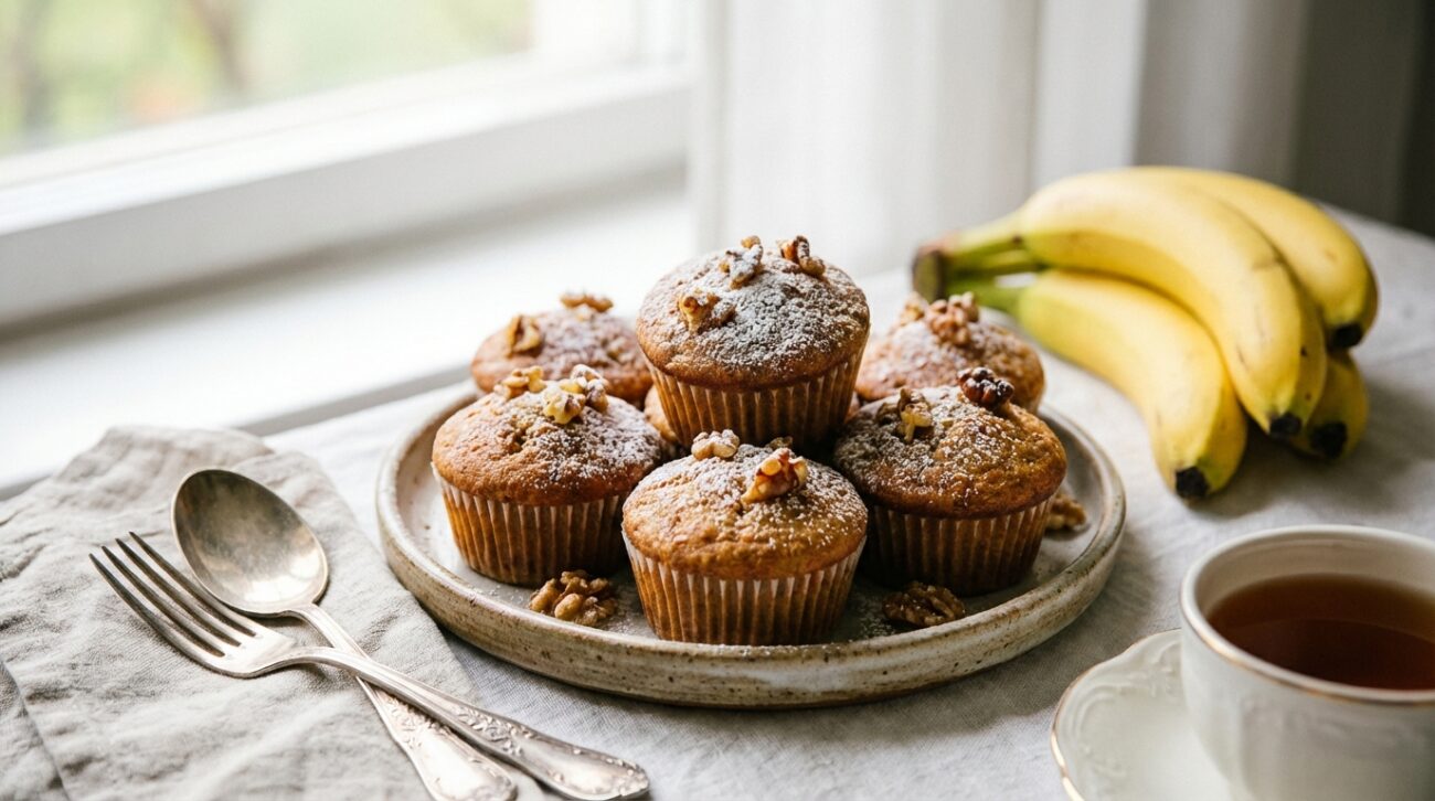 Babeczki bananowe - Szybki przepis na wilgotne muffinki