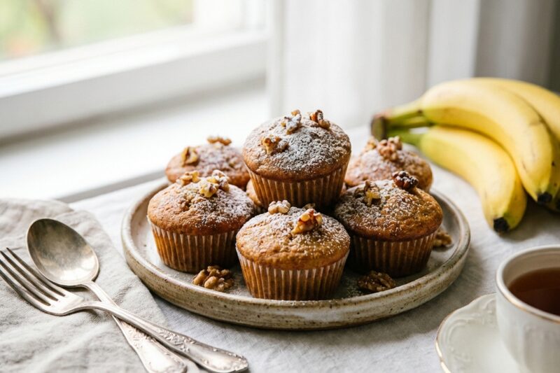 Babeczki bananowe – Szybki przepis na wilgotne muffinki