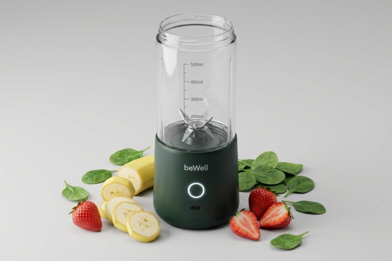 Blender przenośny beWell 500 ml [TEST] ⭐️ Pyszne smoothie w podróży i na treningu