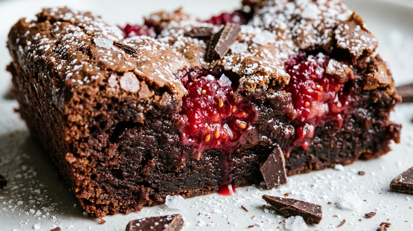 Brownie z malinami - przepis na idealnie wilgotne ciasto czekoladowe
