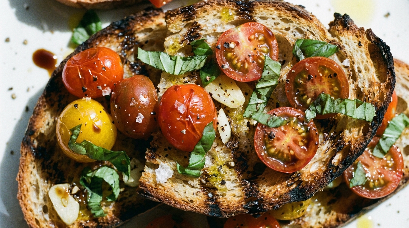 Bruschetta - tradycyjny włoski przepis na grzanki z pomidorami