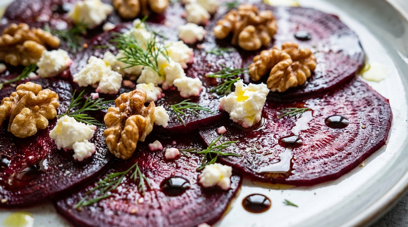 Carpaccio z buraka - elegancka przystawka wegetariańska
