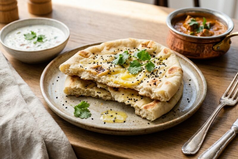 Chlebek naan – Puszysty indyjski placek z patelni