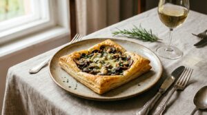 Ciasto francuskie z pieczarkami – szybka przekąska na imprezę