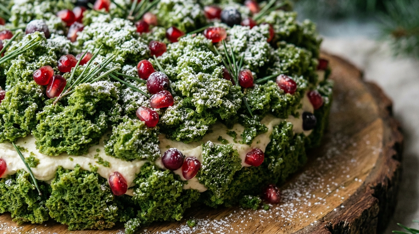 Ciasto Leśny Mech - Przepis na efektowny zielony deser ze szpinakiem