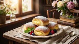 Drożdżówki z budyniem – tradycyjny przepis na puszyste bułeczki