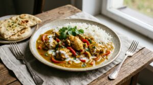 Kurczak w sosie curry – oryginalny przepis z mleczkiem kokosowym
