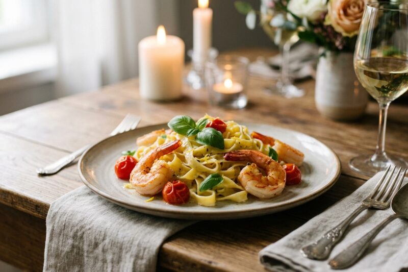 Makaron z krewetkami – Szybki przepis jak z włoskiej restauracji