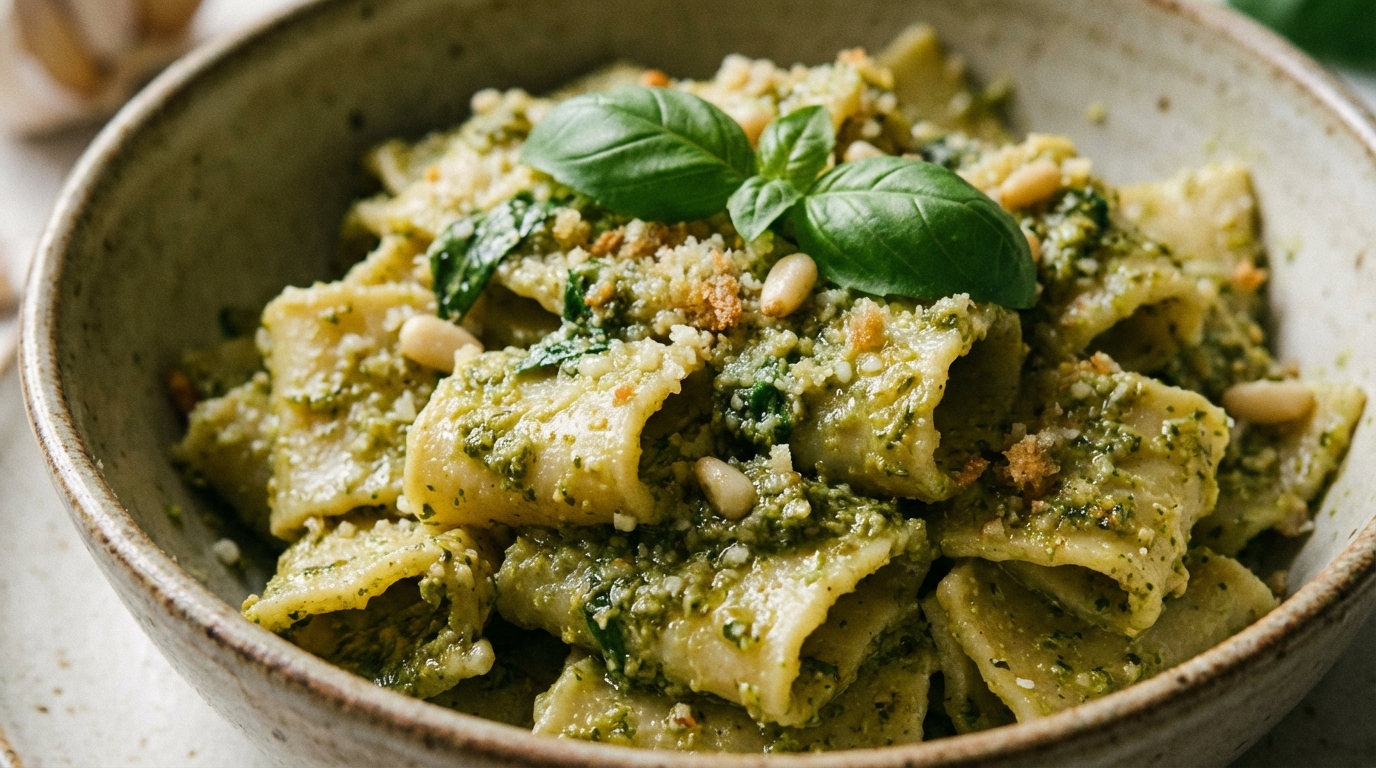 Makaron z pesto - Tradycyjny włoski przepis na szybki obiad