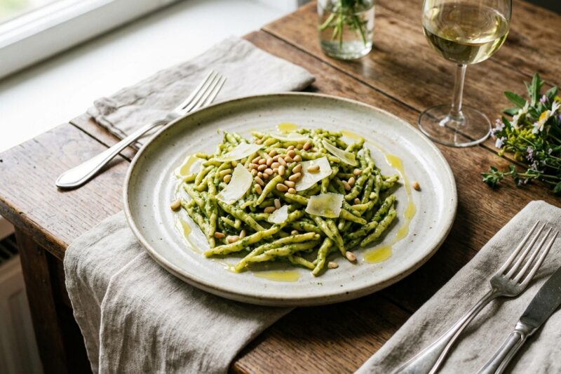 Makaron z pesto - Tradycyjny włoski przepis na szybki obiad