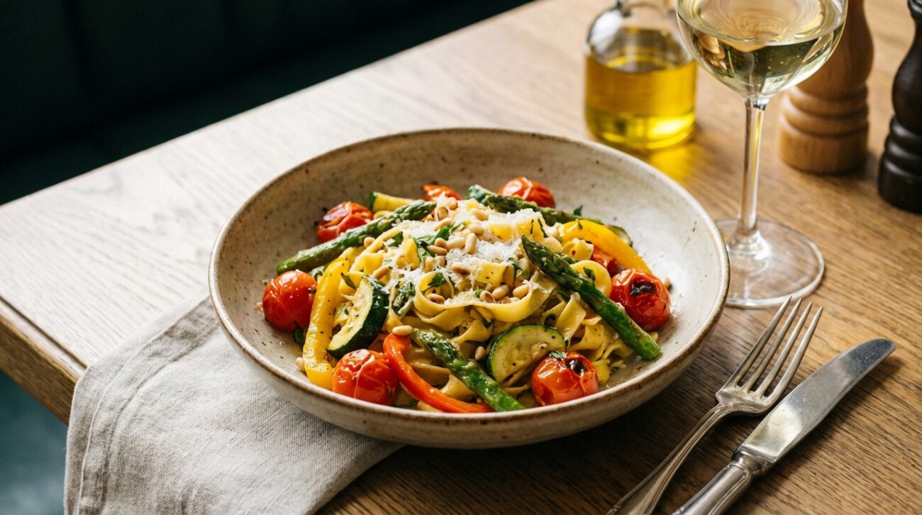 Makaron z warzywami - Szybki i zdrowy obiad w 15 minut