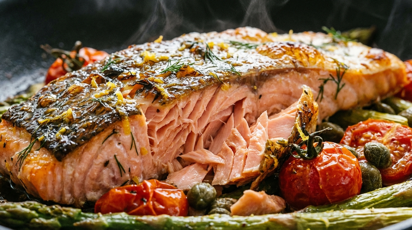 Łosoś z piekarnika - przepis na soczystą rybę w 15 minut