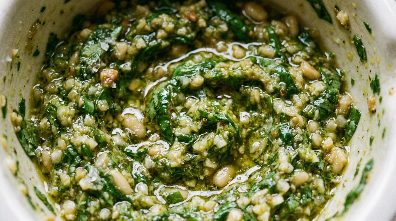 Pesto bazyliowe - Prawdziwy włoski przepis z moździerza