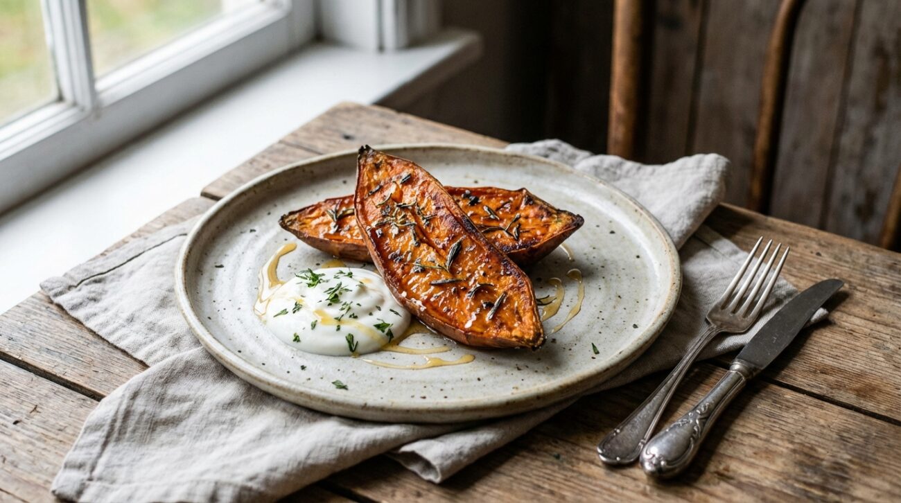 Pieczone bataty - Przepis na idealnie chrupiące słodkie ziemniaki
