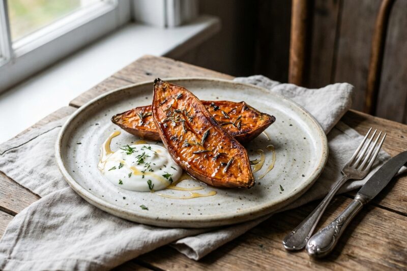 Pieczone bataty – Przepis na idealnie chrupiące słodkie ziemniaki