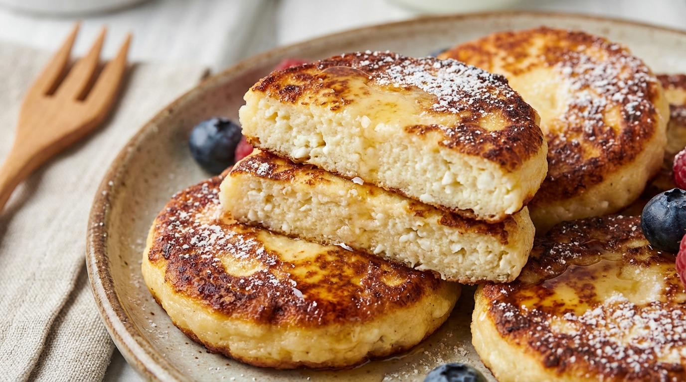 Placuszki twarogowe - Puszyste syrniki w 15 minut