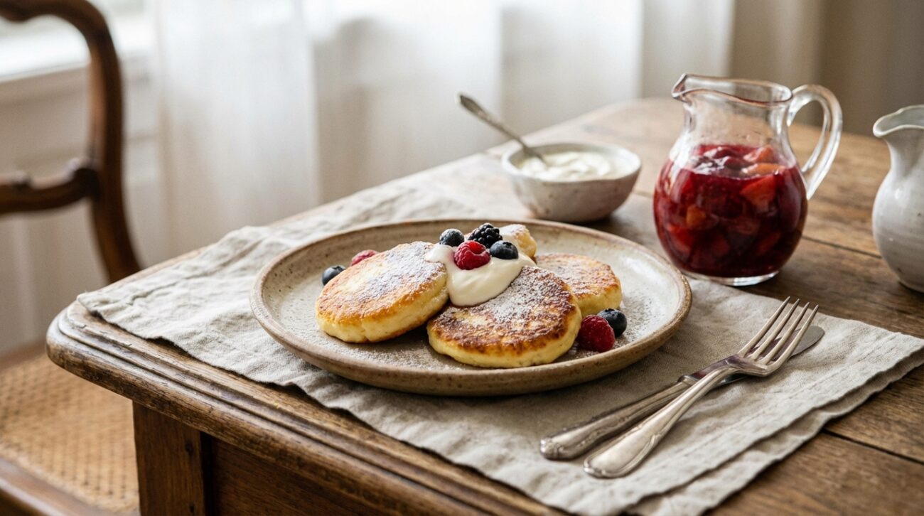 Placuszki twarogowe - Puszyste syrniki w 15 minut