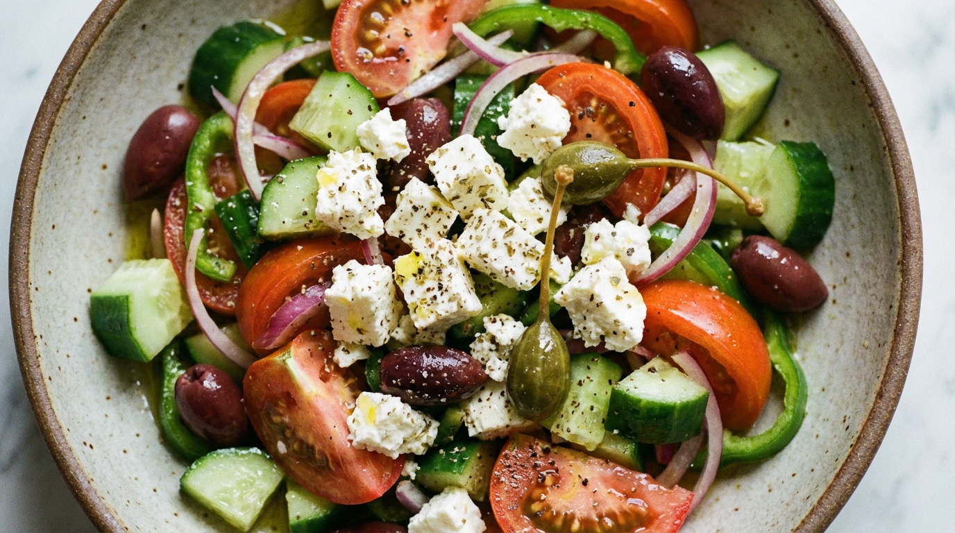 Sałatka grecka - oryginalny przepis na autentyczne Horiatiki