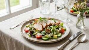 Sałatka z wędzonym kurczakiem – Szybki i sprawdzony przepis na imprezę