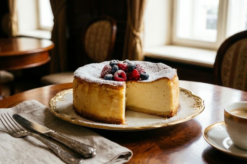 Sernik wiedeński - tradycyjny przepis na puszyste ciasto bez spodu