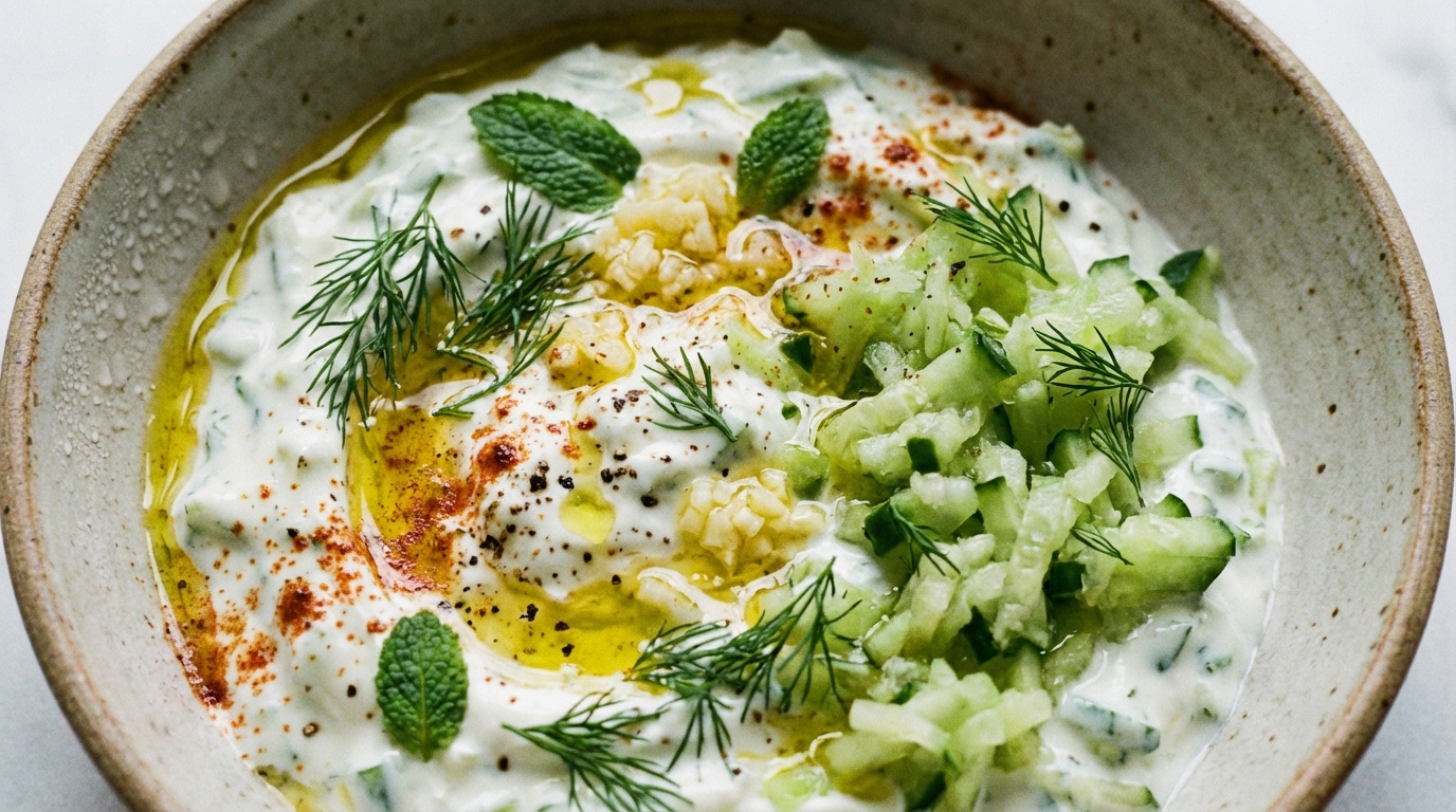 Sos tzatziki - Prawdziwy grecki przepis na gęsty dip