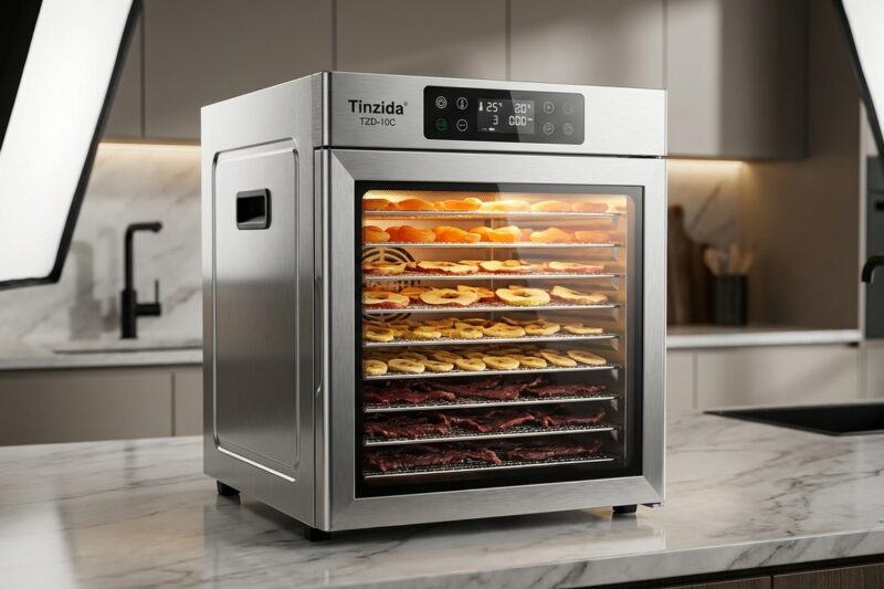 Suszarka spożywcza Tinzida TZD-10C [TEST] ⭐️ Zdrowe przekąski bez grama plastiku