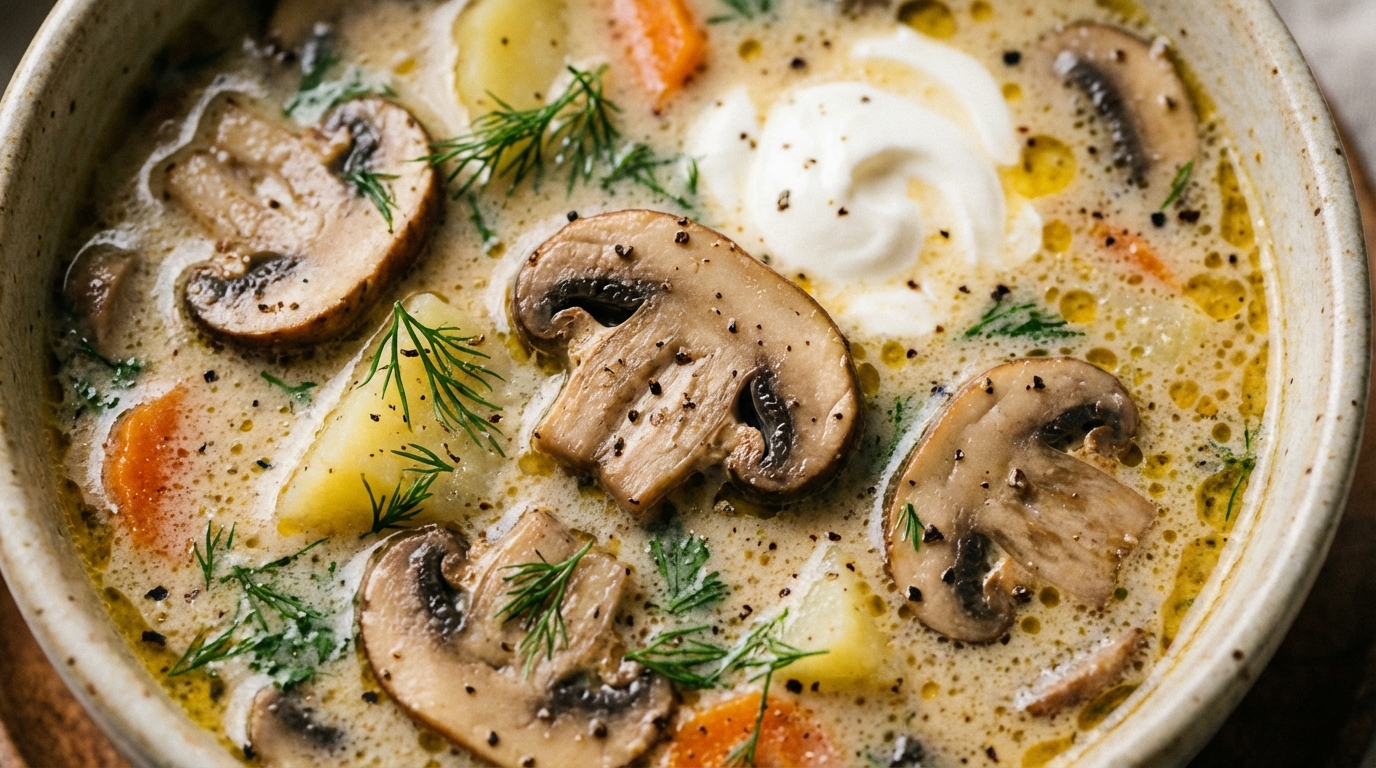 Zupa pieczarkowa - Tradycyjny przepis jak u babci